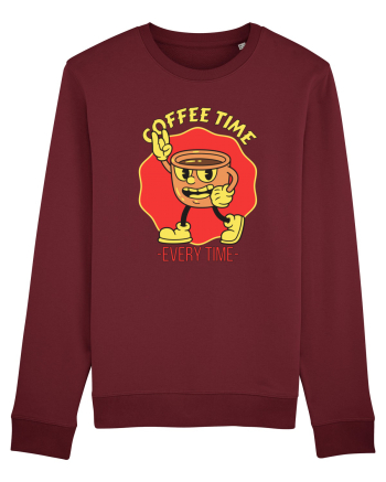 Coffee Time Every Time Burgundy