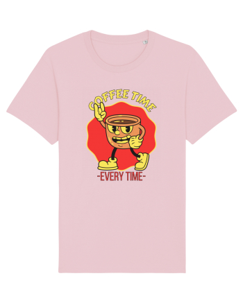 Coffee Time Every Time Cotton Pink