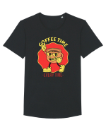 Coffee Time Every Time Tricou mânecă scurtă guler larg Bărbat Skater