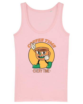 Coffee Time Every Time Cotton Pink