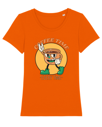 Coffee Time Every Time Bright Orange