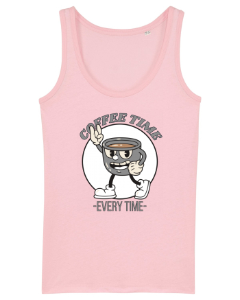 Coffee Time Every Time Cotton Pink