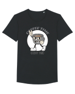 Coffee Time Every Time Tricou mânecă scurtă guler larg Bărbat Skater