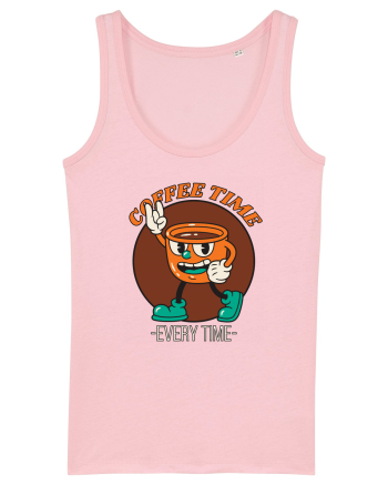 Coffee Time Every Time Cotton Pink