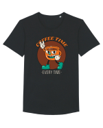 Coffee Time Every Time Tricou mânecă scurtă guler larg Bărbat Skater