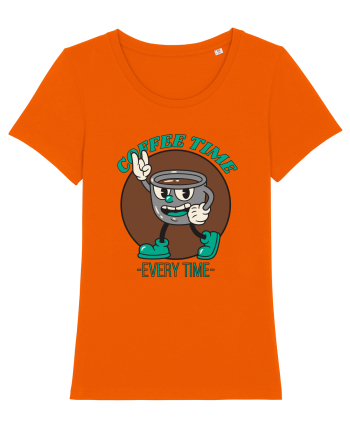 Coffee Time Every Time Bright Orange