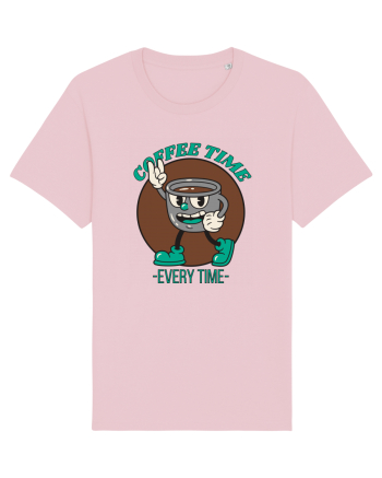 Coffee Time Every Time Cotton Pink