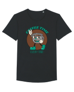 Coffee Time Every Time Tricou mânecă scurtă guler larg Bărbat Skater
