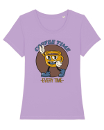 Coffee Time Every Time Tricou mânecă scurtă guler larg fitted Damă Expresser