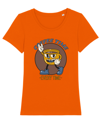 Coffee Time Every Time Bright Orange