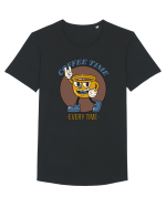 Coffee Time Every Time Tricou mânecă scurtă guler larg Bărbat Skater