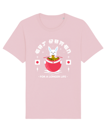 Eat Ramen for a longer life Cotton Pink