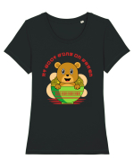 My Body Runs on Ramen Tricou mânecă scurtă guler larg fitted Damă Expresser