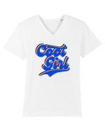 Cool Girl Tricou mânecă scurtă guler V Bărbat Presenter