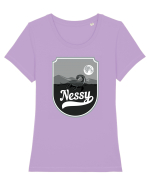 Retro Loch Ness Tricou mânecă scurtă guler larg fitted Damă Expresser