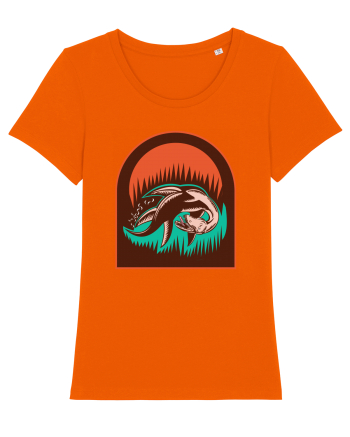 Retro Loch Ness Bright Orange