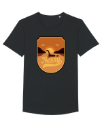 Retro Loch Ness Tricou mânecă scurtă guler larg Bărbat Skater