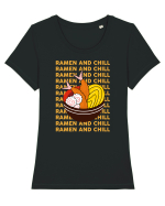 Ramen and Chill Tricou mânecă scurtă guler larg fitted Damă Expresser