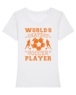 World's Okayest Soccer player  Tricou mânecă scurtă guler larg fitted Damă Expresser
