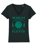 World'S Okayest Basketball Player Tricou mânecă scurtă guler V Damă Evoker