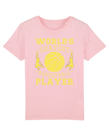 World'S Okayest Basketball Player Cotton Pink