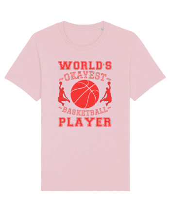 World'S Okayest Basketball Player Cotton Pink