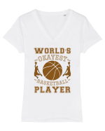 World'S Okayest Basketball Player Tricou mânecă scurtă guler V Damă Evoker