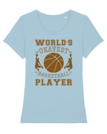 World'S Okayest Basketball Player Sky Blue