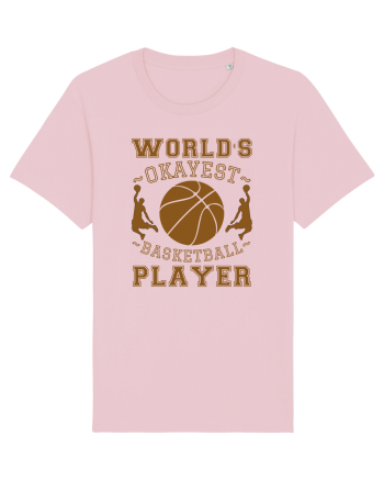 World'S Okayest Basketball Player Cotton Pink