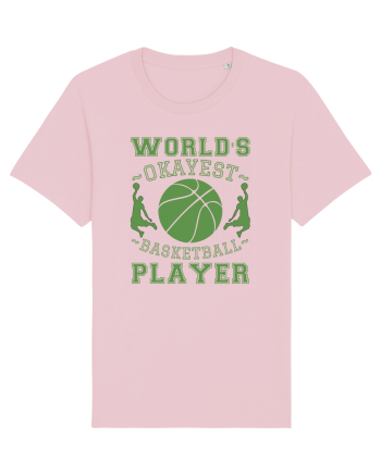 World'S Okayest Basketball Player Cotton Pink