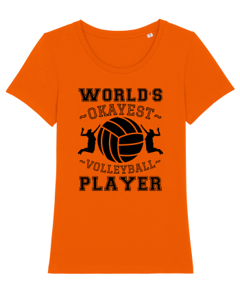 World'S Okayest Volleyball Player Bright Orange