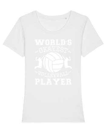 World'S Okayest Volleyball Player White