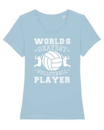 World'S Okayest Volleyball Player Sky Blue