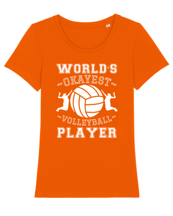 World'S Okayest Volleyball Player Bright Orange