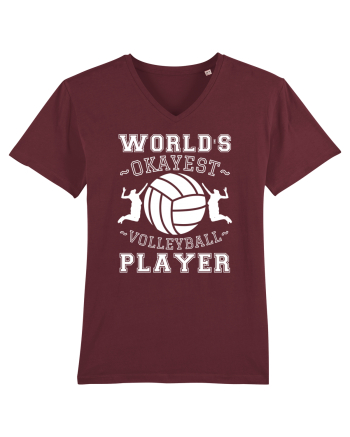 World'S Okayest Volleyball Player Burgundy