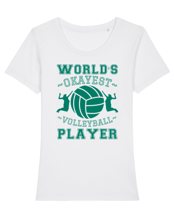 World'S Okayest Volleyball Player White