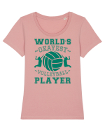 World'S Okayest Volleyball Player Tricou mânecă scurtă guler larg fitted Damă Expresser