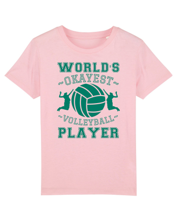 World'S Okayest Volleyball Player Cotton Pink