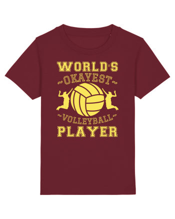 World'S Okayest Volleyball Player Burgundy