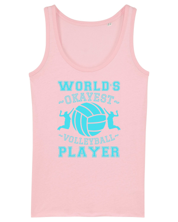 World'S Okayest Volleyball Player Cotton Pink