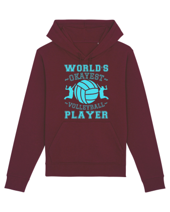 World'S Okayest Volleyball Player Burgundy