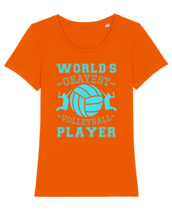 World'S Okayest Volleyball Player Bright Orange