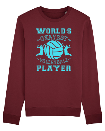 World'S Okayest Volleyball Player Burgundy