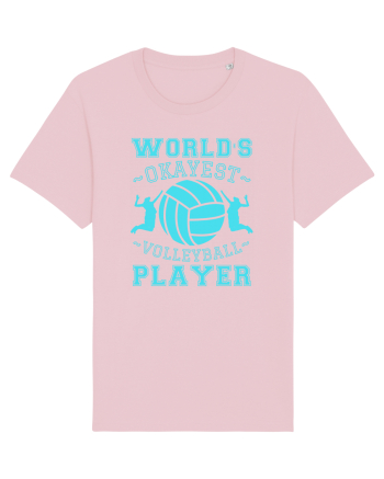 World'S Okayest Volleyball Player Cotton Pink