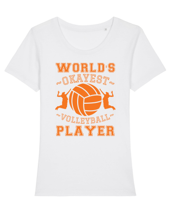 World'S Okayest Volleyball Player White