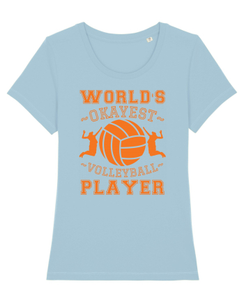 World'S Okayest Volleyball Player Sky Blue