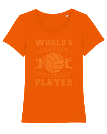 World'S Okayest Volleyball Player Bright Orange