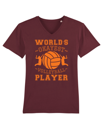 World'S Okayest Volleyball Player Burgundy