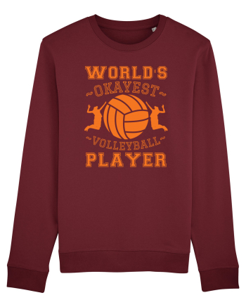 World'S Okayest Volleyball Player Burgundy