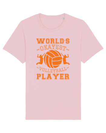 World'S Okayest Volleyball Player Cotton Pink